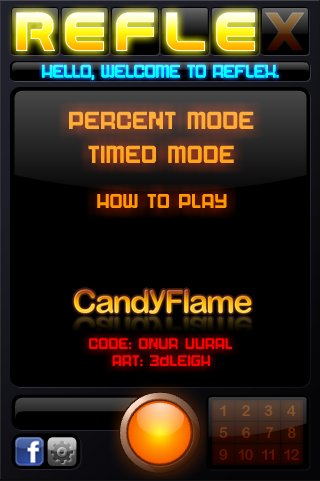 Reflex title screen
